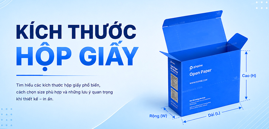 Tổng hợp 50+ kích thước hộp giấy tiêu chuẩn phổ biến