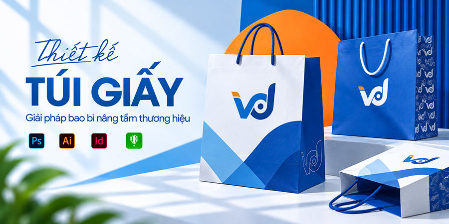 Thiết kế túi giấy đẹp, đúng khuôn bế và chuẩn in