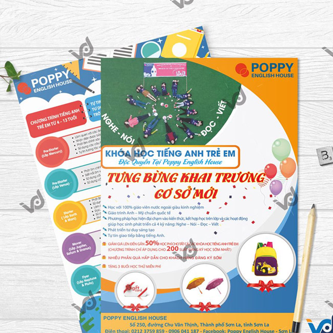 In tờ rơi tuyển sinh đẹp giá rẻ tại Hà Nội