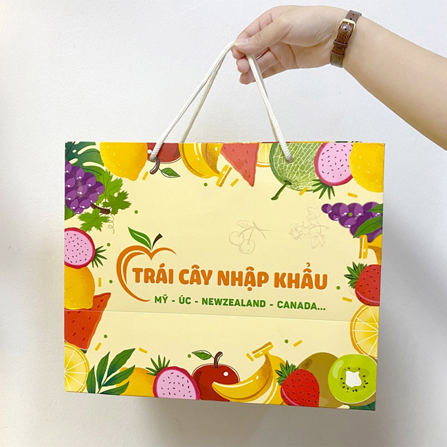 In túi giấy đựng hoa quả