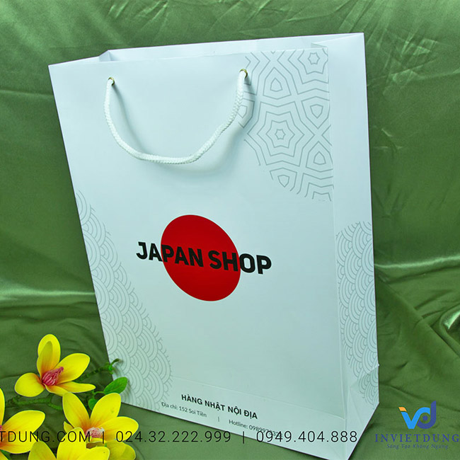 Mẫu túi giấy Japan Shop