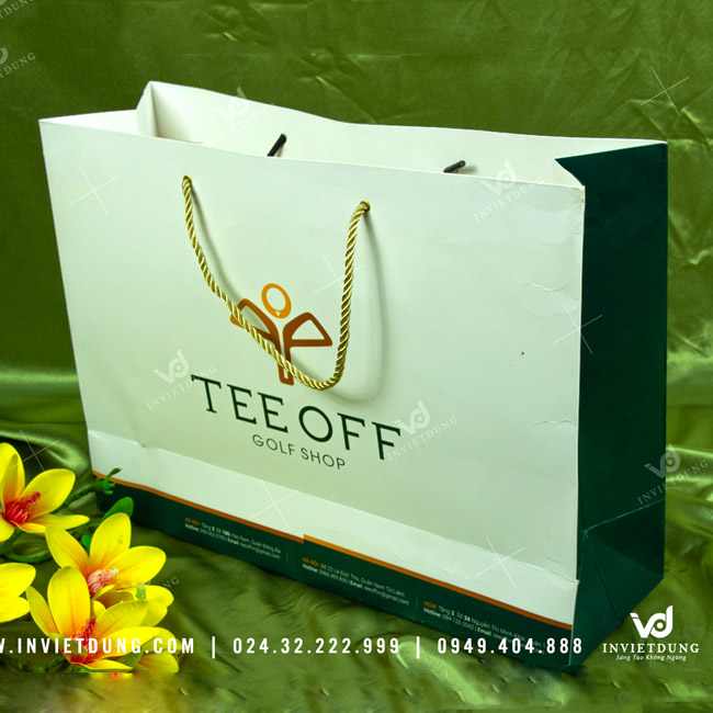 Mẫu túi giấy cho Tee Off Golf Shop