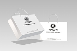 Mẫu túi giấy nhà hàng Hàn Quốc Baekje Galbi 