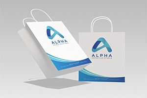 Mẫu túi giấy công ty sản xuất phim hoạt hình Alpha Animation