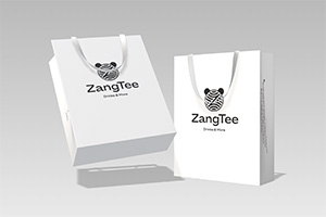Mẫu túi giấy thương hiệu trà sữa ZangTee