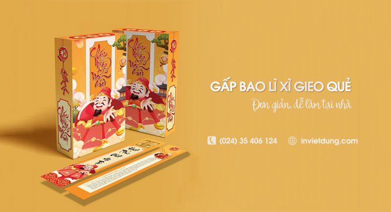 Cách gấp bao lì xì gieo quẻ