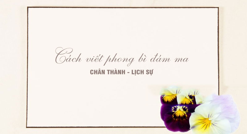 Cách viết phong bì đám ma