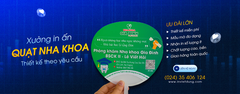 In quạt nhựa phòng khám nha khoa