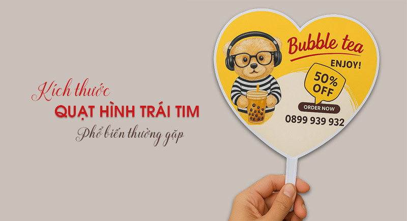 Kích thước quạt nhựa hình trái tim