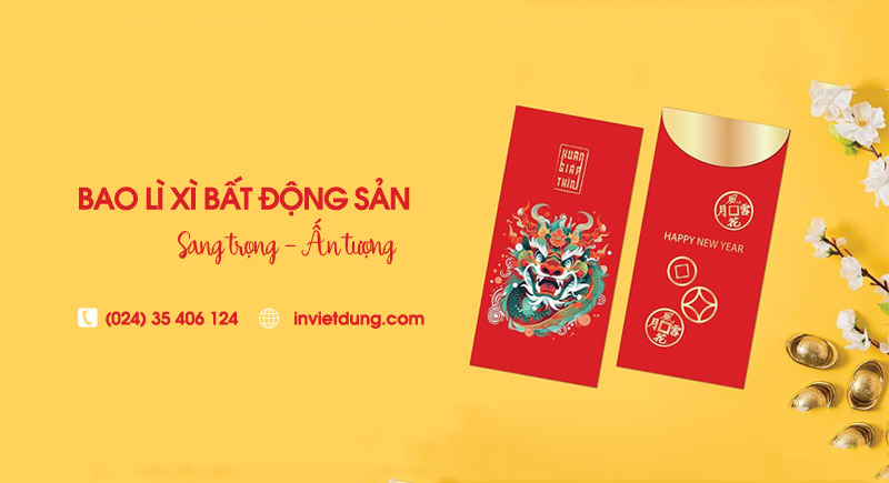 Mẫu bao lì xì bất động sản