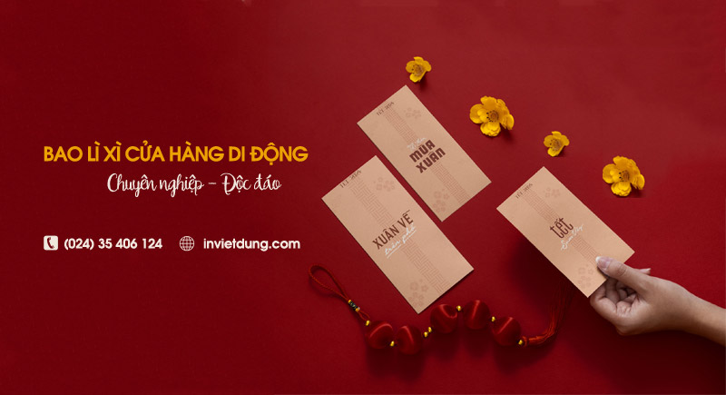 Mẫu bao lì xì cửa hàng di động