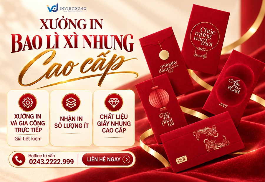 In bao lì xì nhung