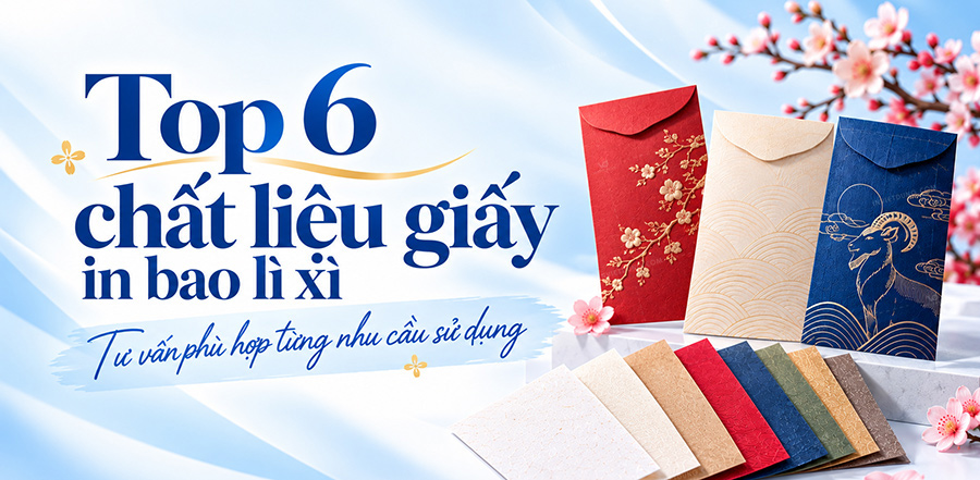 Top 6 chất liệu giấy in bao lì xì