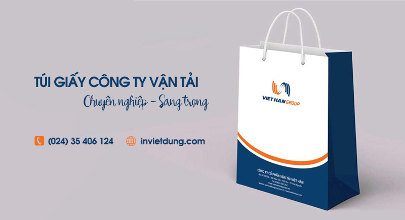 Xưởng in túi giấy công ty vận tải theo yêu cầu tại Hà Nội