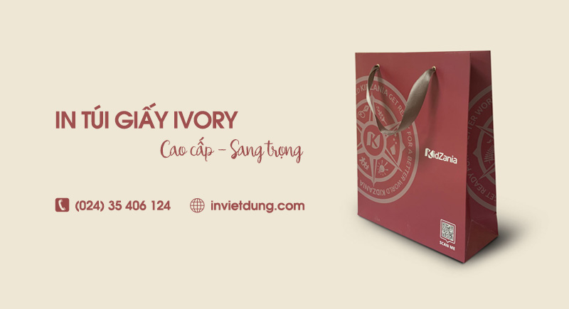 In túi giấy ivory