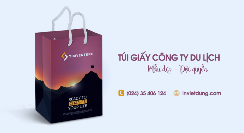 In túi giấy công ty du lịch