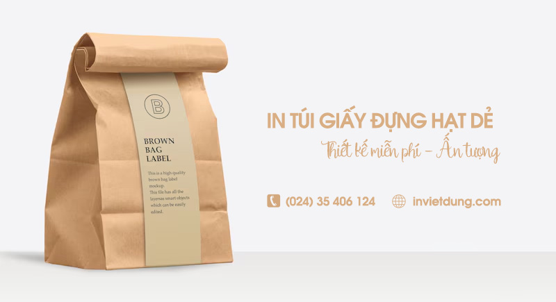In túi giấy đựng hạt dẻ