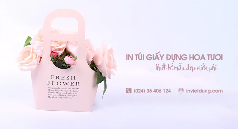 Xưởng in túi giấy đựng hoa tươi theo yêu cầu, 20+ mẫu đẹp