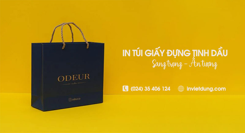 Xưởng in túi giấy đựng tinh dầu theo yêu cầu, 22+ mẫu đẹp