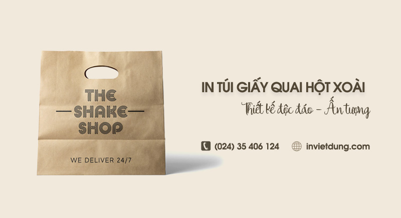 In túi giấy quai hột xoài
