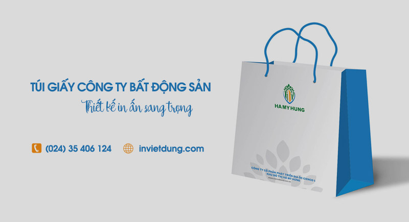 Xưởng in túi giấy công ty bất động sản theo yêu cầu