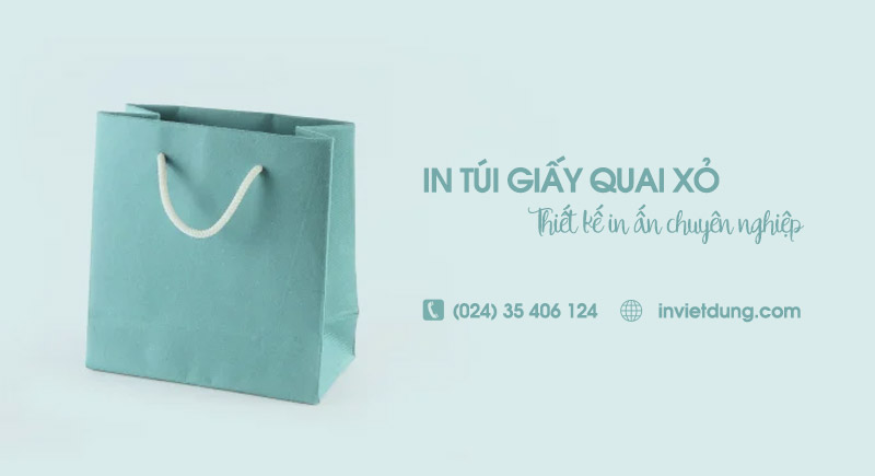 Xưởng in túi giấy quai xỏ theo yêu cầu, thiết kế mẫu miễn phí