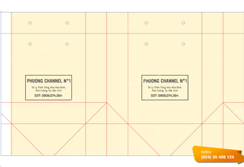 Mẫu túi giấy đựng nước hoa Phượng Channel