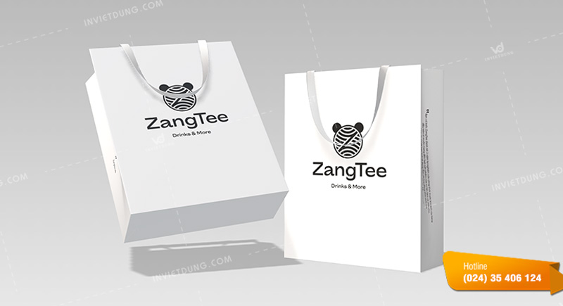 Mẫu túi giấy thương hiệu trà sữa ZangTee