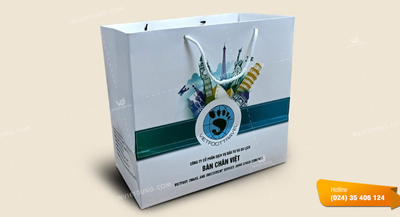 Mẫu túi giấy công ty du lịch
