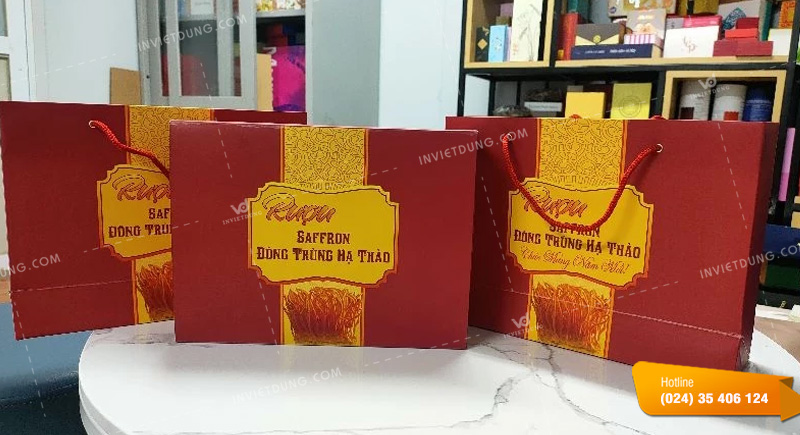 Mẫu túi giấy đựng saffron
