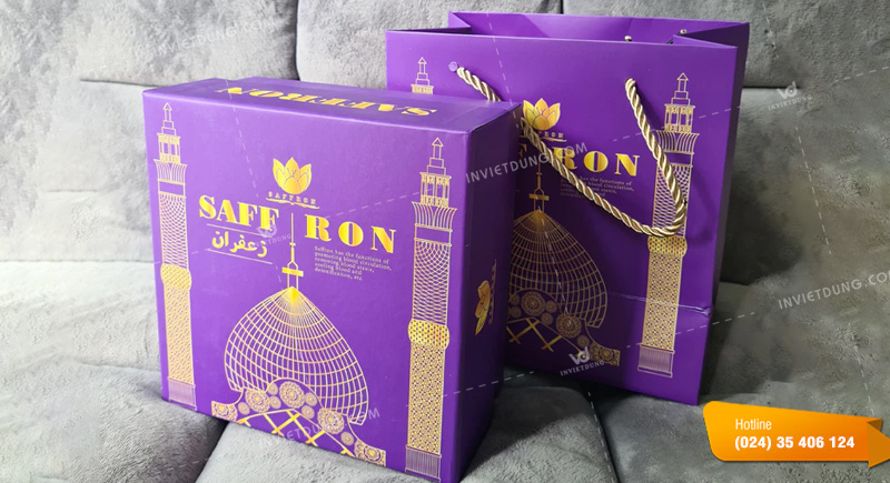 Mẫu túi giấy đựng saffron