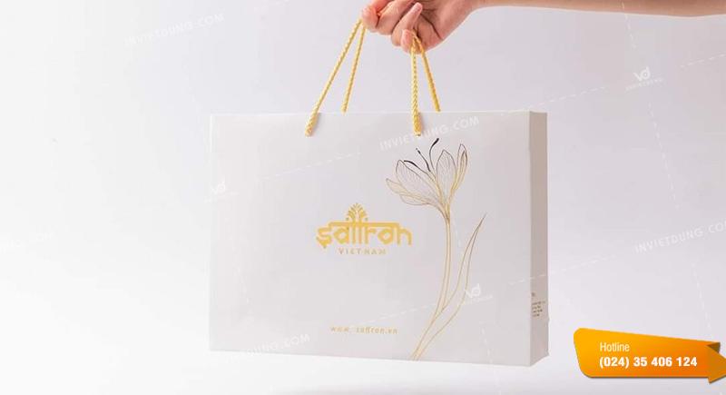 Mẫu túi giấy đựng saffron