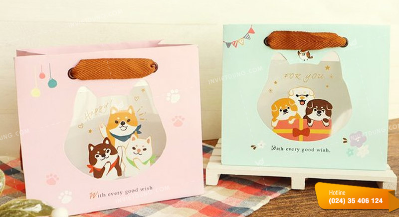 Xưởng in túi giấy cửa hàng văn phòng phẩm theo yêu cầu