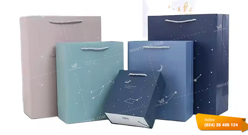 Xưởng in túi giấy cửa hàng văn phòng phẩm theo yêu cầu