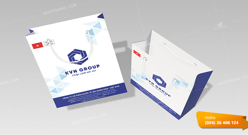 Mẫu túi giấy Trung tâm Tư vấn Du học Hàn Việt KVN