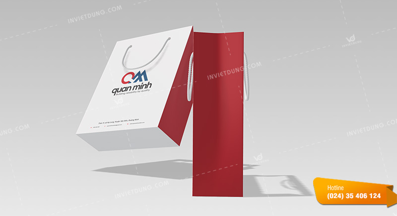 Mẫu túi giấy công ty TNHH đầu tư Quan Minh chuyên nghiệp