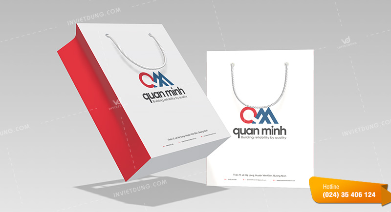 Mẫu túi giấy công ty TNHH đầu tư Quan Minh chuyên nghiệp
