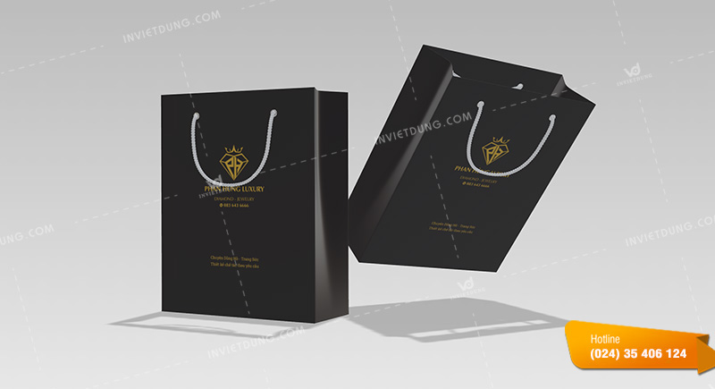 Mẫu túi giấy đựng phụ kiện thời trang Phan Hùng Luxury