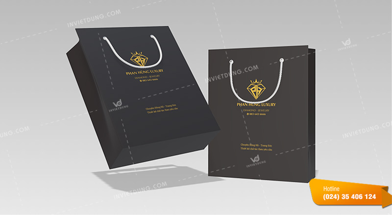 Mẫu túi giấy đựng phụ kiện thời trang Phan Hùng Luxury