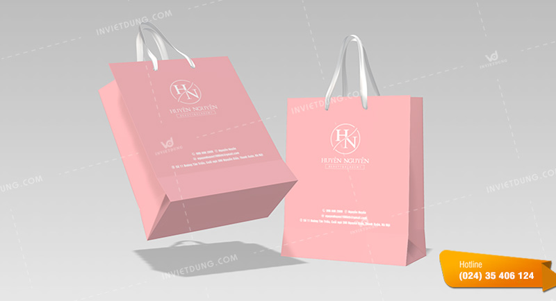 Mẫu túi giấy spa Huyền Nguyễn Beauty Academy sang trọng