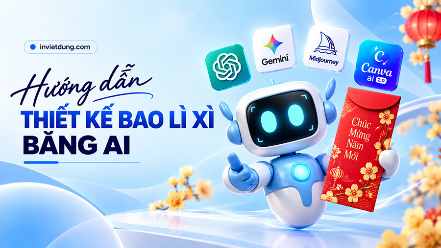 Thiết kế bao lì xì bằng AI