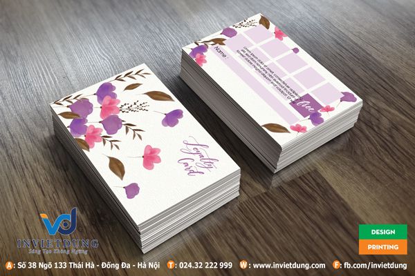 Mẫu card visit mỹ phẩm đẹp