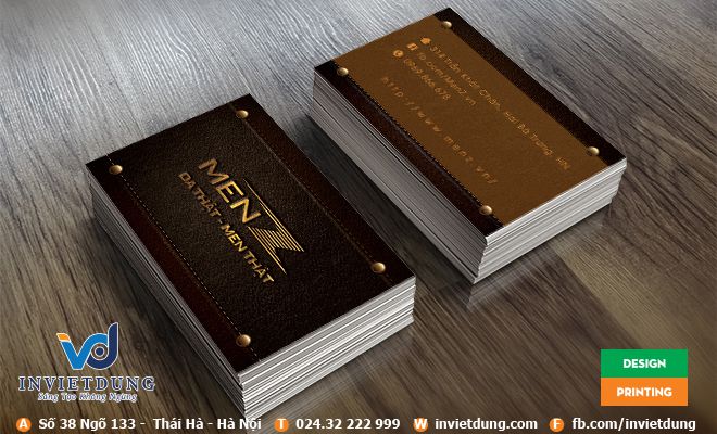 In phiếu giảm giá hàng đồ da - Quần áo thời trang nam