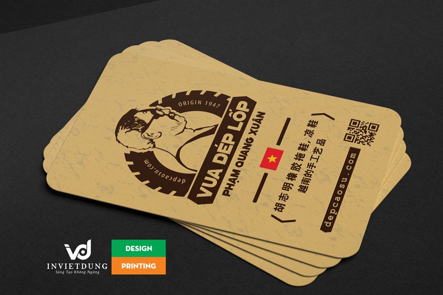 In Card visit đẹp Mẫu name card bo góc