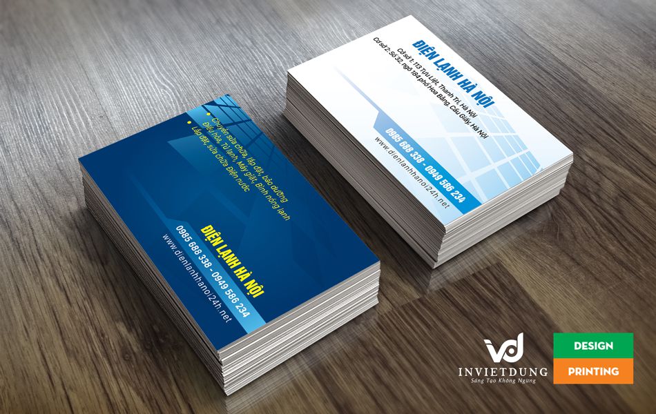 Mẫu thiết kế card visit đẹp cửa hàng điện lạnh