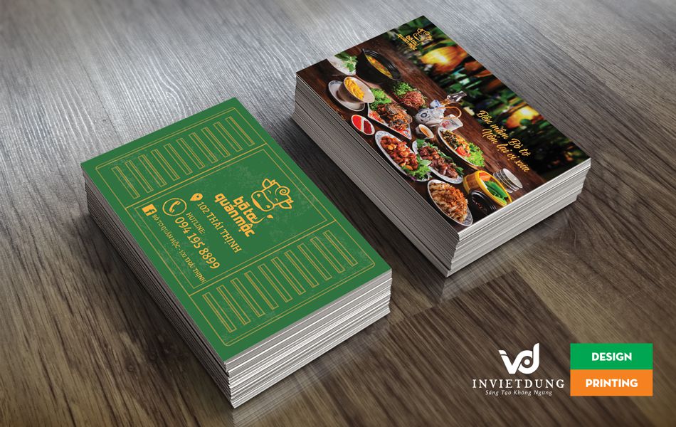Mẫu thiết kế card visit nhà hàng