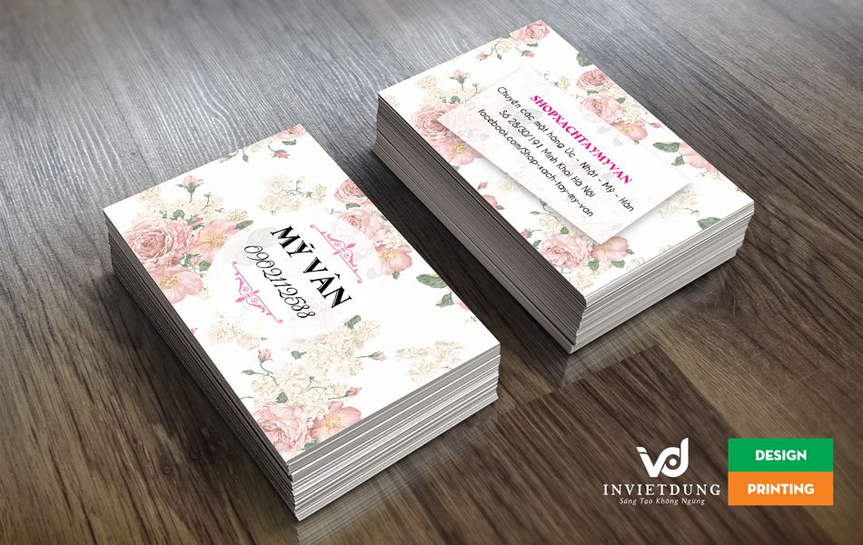 Mẫu card visit shop sản phẩm thời trang