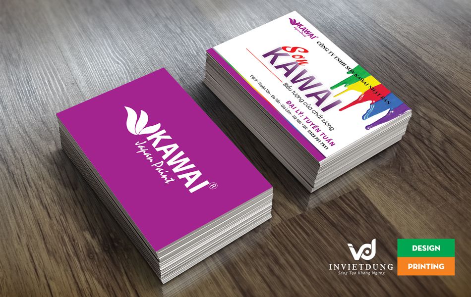 Mẫu card visit đẹp thương hiệu sơn