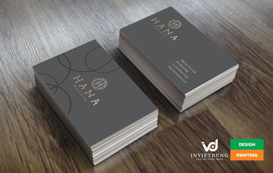 card visit cho spa thẩm mỹ HANA