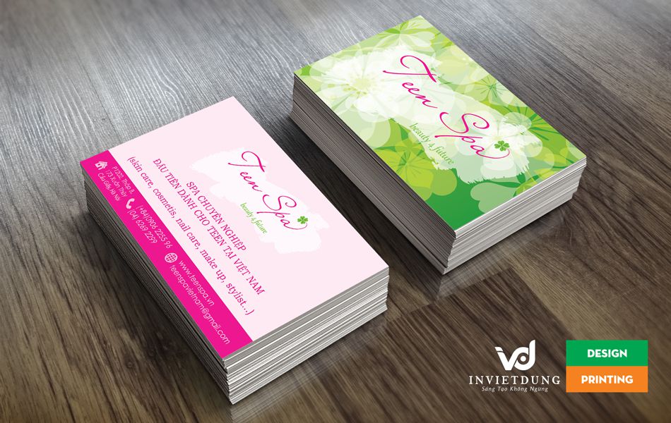 Mẫu thiết kế card visit Spa